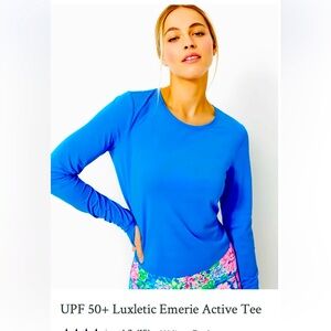 NWT Lilly Pulitzer Luxletic Emerie Long Sleeve Shirt
